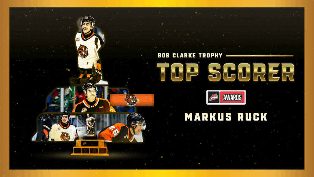 Markus Ruck TIGERS MARKUS RUCK WINS BOB CLARKE TROPHY – WHL TOP SCORER - SportsWave ...
